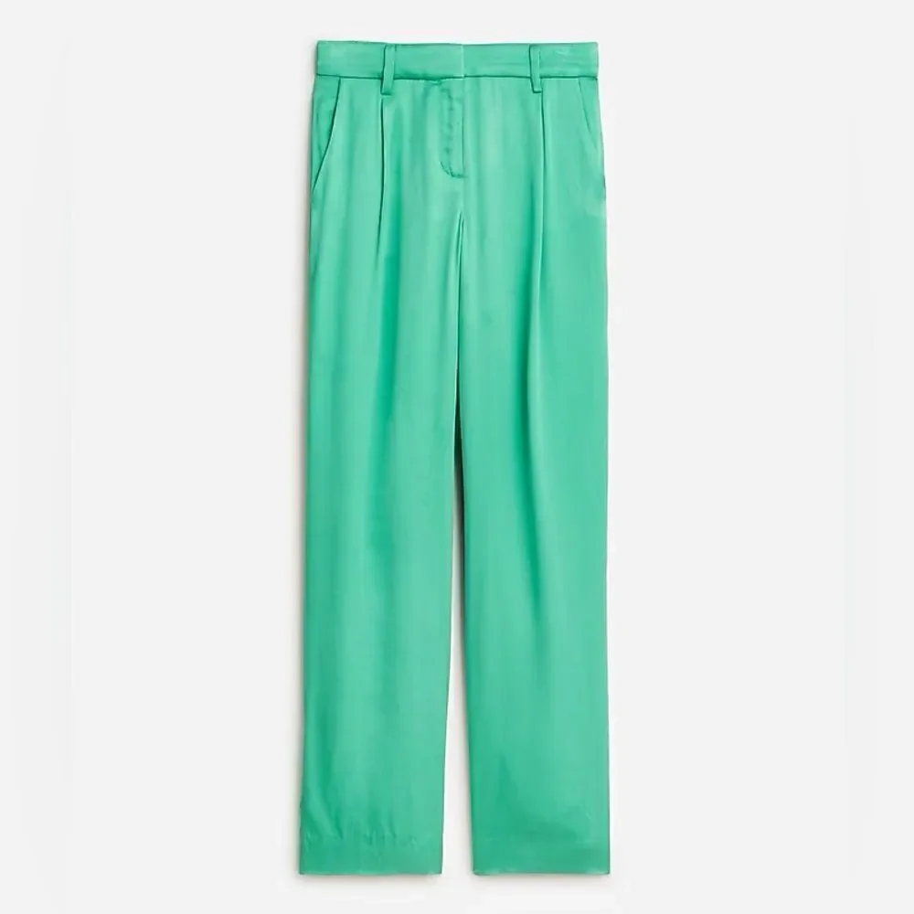 J Crew Straight Leg Essential Luster Crepe Pants NWT